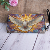 Catholight Holy Dove Radiance - Leather Wallet Purse