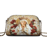 Catholight Lady of Fatima Elegance Leather Crossbody Bag