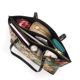 Catholight Halo Of Rose Leather Tote Bag