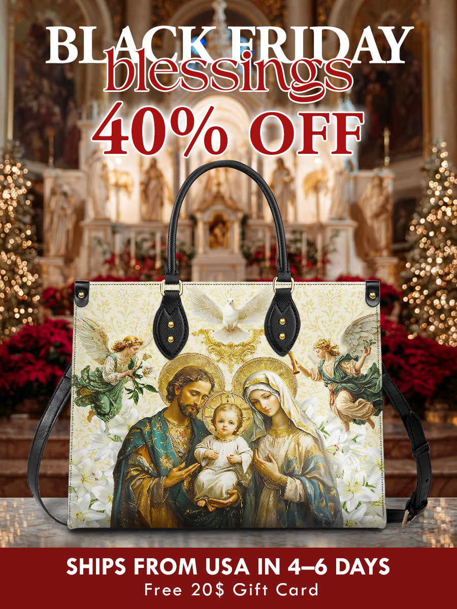 Catholight Holy Family Sacred Leather Bag