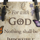 Catholight Faithful Blossom Leather Tote Bag