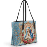 Catholight Our Lady of Grace Leather Tote Bag