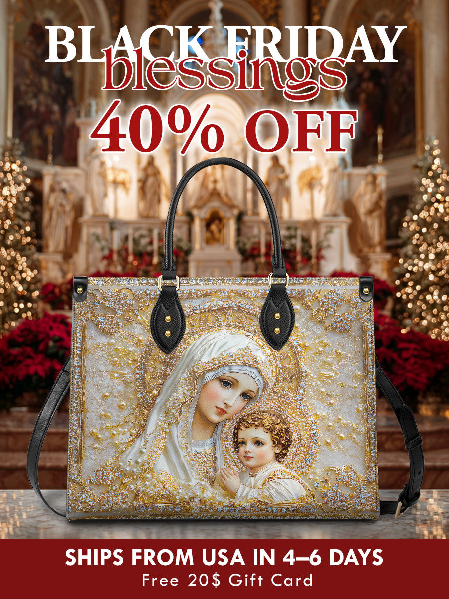 Catholight Heavenly Grace In Radiant Splendor Leather Bag