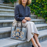 Catholight Sacred Devotion Leather Tote Bag