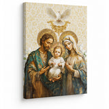 Catholight Holy Family Sacred Canvas Wall Art