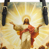 Catholight The Glorious Ascension Leather Tote Bag
