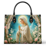 Catholight  Lady Of Lourdes Leather Bag