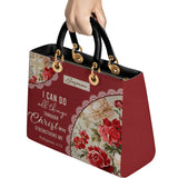 Catholight Blooming With Faith Personalized Lady Leather Bag