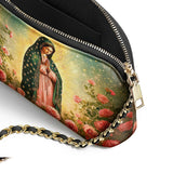 Catholight Roses of Guadalupe Leather Crossbody Bag