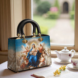 Catholight Divine Ascension: The Heavenly Embrace Lady Leather Bag