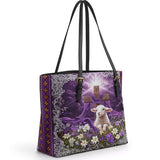 Catholight Eternal Hope  Leather Tote Bag