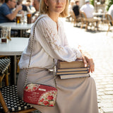 Catholight Blooming With Faith Personalized Leather Crossbody Bag