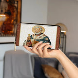 Catholight  Saint Peter Reverence Leather Wallet Purse