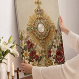 Catholight Eucharistic Bloom Canvas Wall Art
