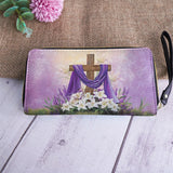 Catholight  Faithful Bloom Leather Wallet Purse