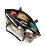 Catholight Faithful Blossom Leather Tote Bag