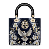 Catholight The Holy Spirit and Lily Devotional Lady Leather Bag