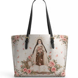 Catholight St. Thérèse of Lisieux Little Way Leather Tote Bag Sample