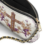 Catholight Faith & Florals Leather Crossbody Bag