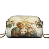 Catholight Holy Family Sacred Leather Crossbody Bag