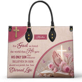 Catholight For God So Loved the World Personalized Leather Bag