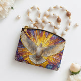 Catholight Holy Dove Radiance Leather Rosary Pouch