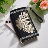 Catholight  The Divine Monogram Leather Wallet Purse