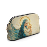 Catholight  Divine Mother’s Embrace Leather Crossbody Bag