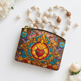 Catholight Eternal Flame Of Love Leather Rosary Pouch