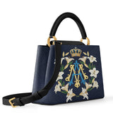 Catholight Crown Of Grace Leather Satchel Bag