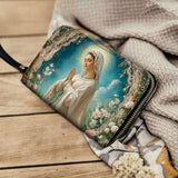Catholight  Lady Of Lourdes Leather Wallet Purse