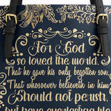 Catholight Everlasting Life Leather Tote Bag