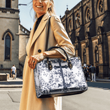 Catholight  The Cross Amidst Blooming Faith Leather Bag