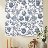 Catholight Sacred Elegance: Blue and White Devotion Square Scarf