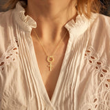 Catholight Crown of Thorns Cross Necklace in 14K Gold Vermeil/ Sterling Silver