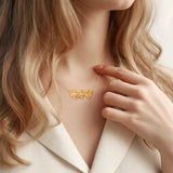 Catholight Holy Family Hearts Necklace in Gold Vermeil