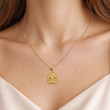 Catholight Holy Family and Lamb of God Medal Necklace in 18K Gold Vermeil