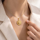 Catholight Sacred Heart of Jesus Crown of Thorns Necklace in 18K Gold Vermeil