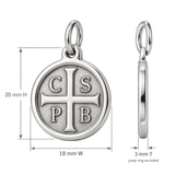 Catholight Saint Benedict - Peace in Christ Charm