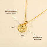 Catholight ST. Michael The Archangel  Necklace in Gold Vermeil