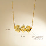 Catholight Holy Family Hearts Necklace in Gold Vermeil