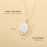 Catholight Miraculous Mary Necklace in Sterling Silver