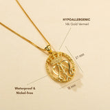 Catholight Openwork French Auspice Maria Necklace in 14K Gold Vermeil/ Sterling Silver