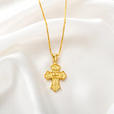 Catholight Four-Way Cross Necklace in Gold Vermeil