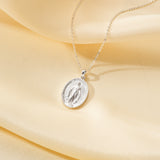 Catholight Miraculous Mary Necklace in Sterling Silver