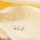 Catholight Holy Family Hearts Necklace in Sterling Silver