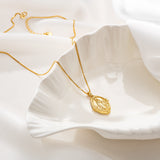 Catholight French Auspice Maria and Lourdes Reversible Necklace in Gold Vermeil