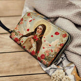 Catholight  Little Flower Elegance Leather Wallet Purse