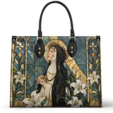 Catholight St. Catherine of Siena in Sacred Devotion Leather Bag