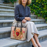 Catholight Sacred Heart of Grace Leather Tote Bag